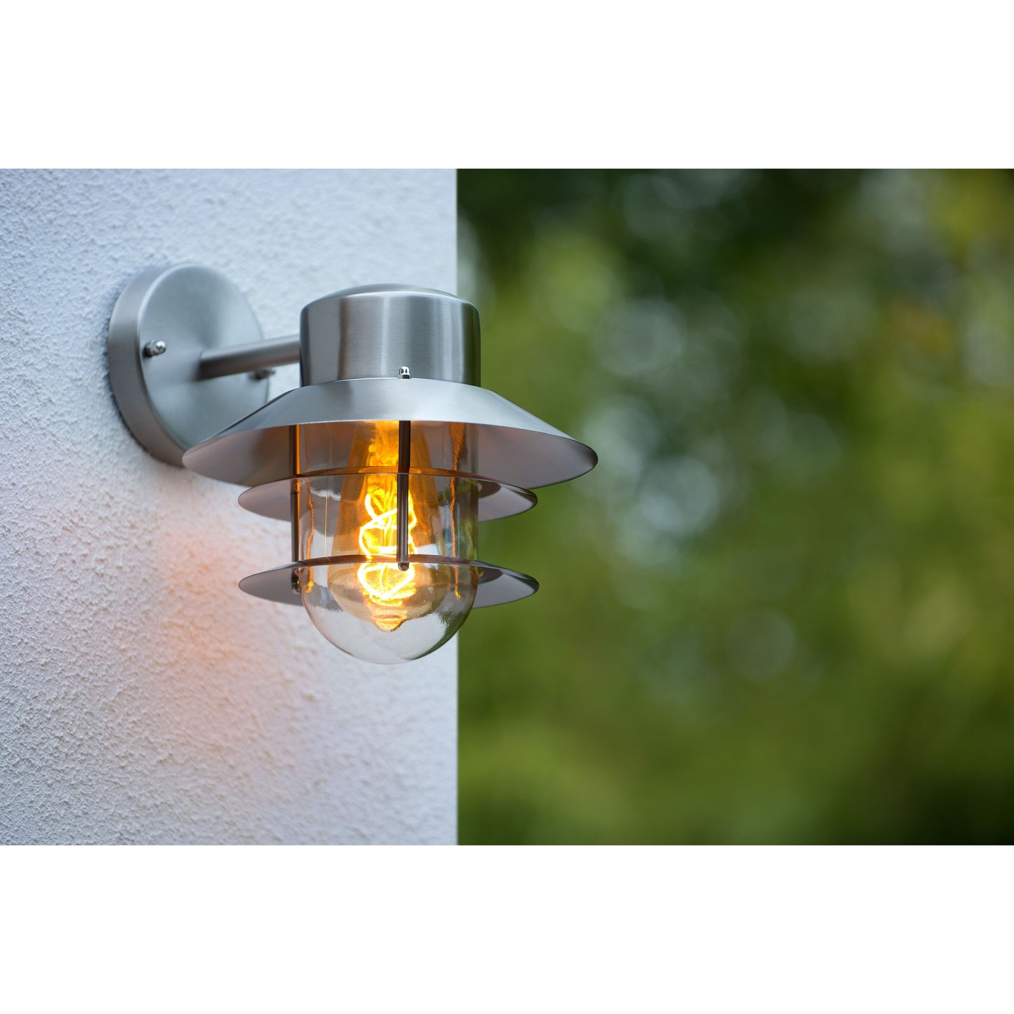 Lucide ZICO - Wall light Indoor/Outdoor - 1xE27 - IP44 - Satin Chrome