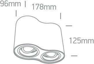 The GU10 Adjustable Cylinders Aluminium