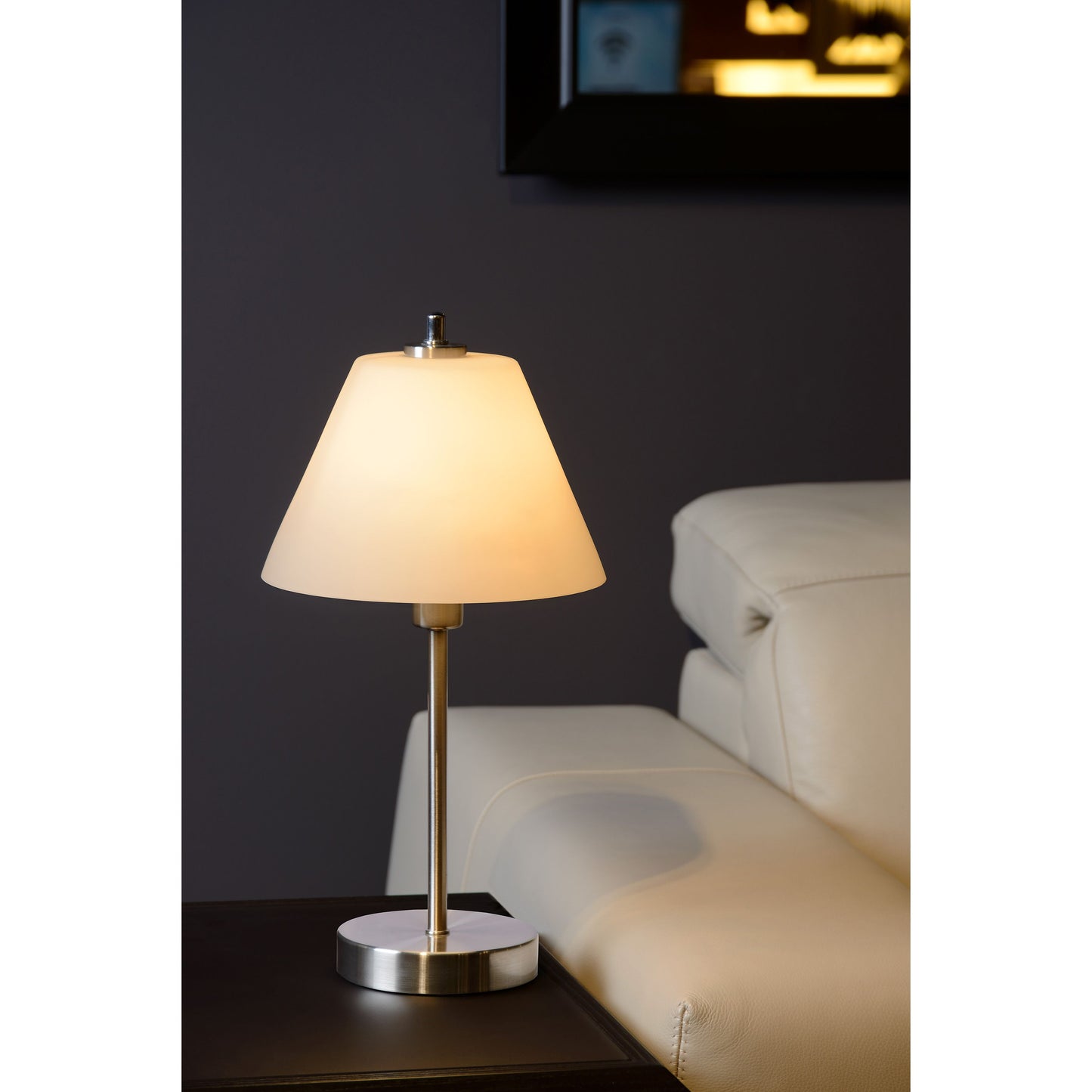 Lucide TOUCH - Table lamp - Ø 22 cm - 1xE14 - 3 StepDim - Satin Chrome