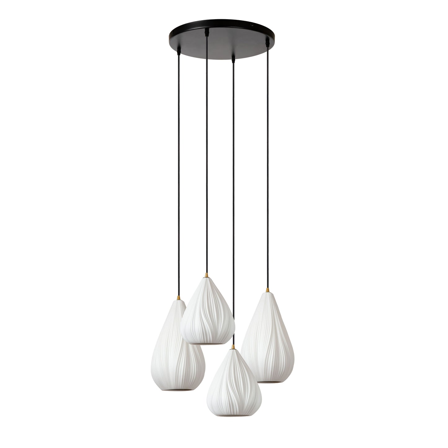 Lucide CINZIA - Pendant light - Ø 55,5 cm - 4xE27 - White
