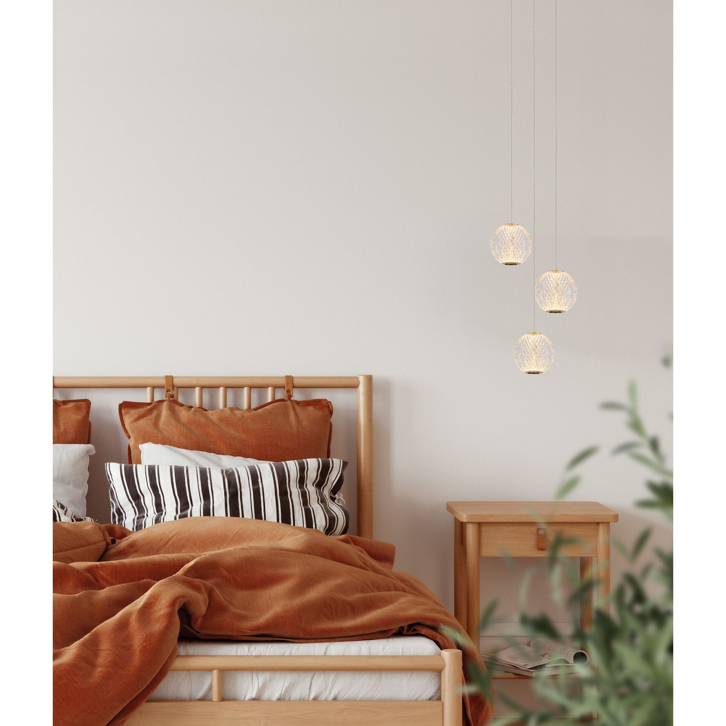 Lucide CINTRA - Pendant light - Ø 25 cm - LED Dim. - 3x4,7W 2700K - Transparant
