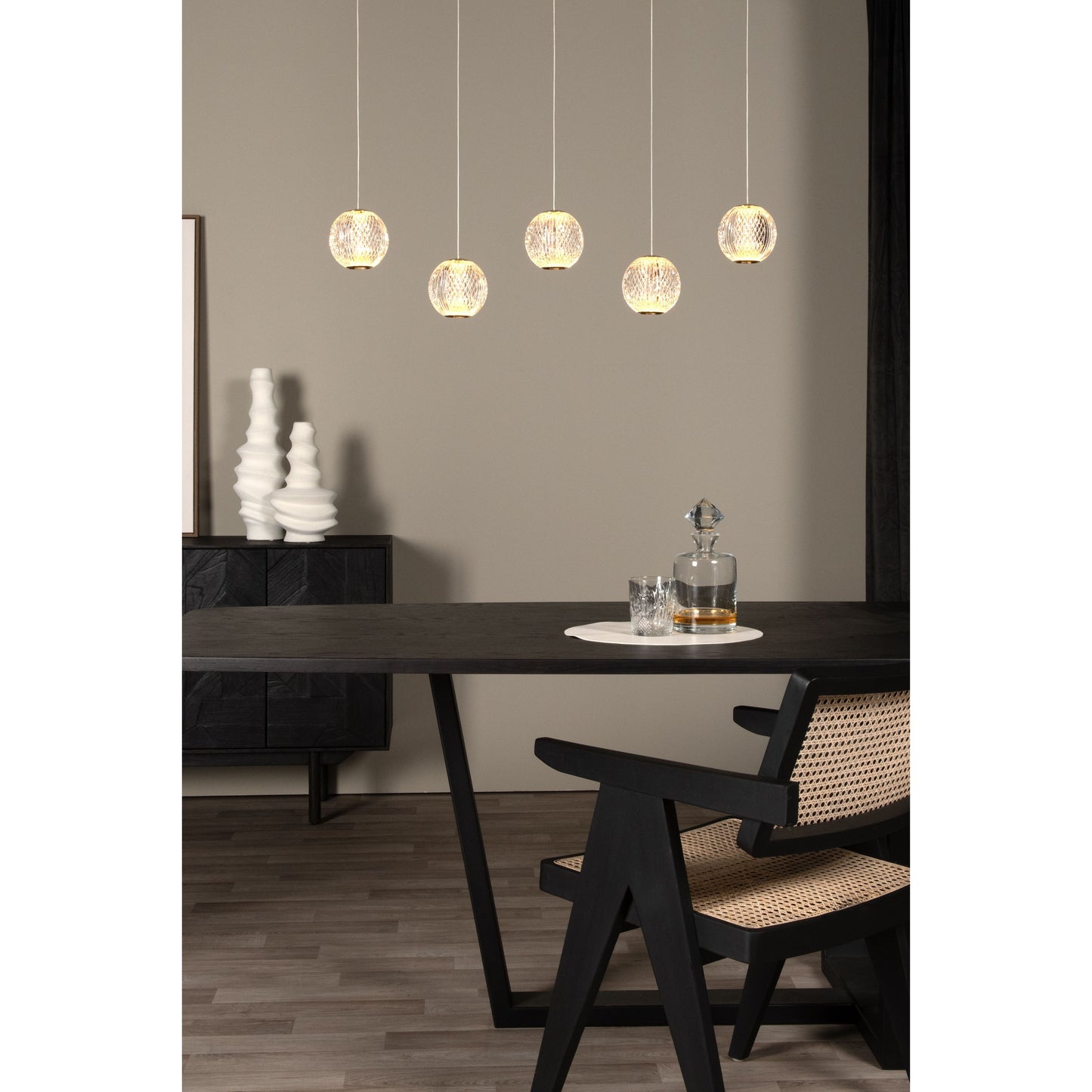 Lucide CINTRA - Pendant light - LED Dim. - 5x4,7W 2700K - Transparant