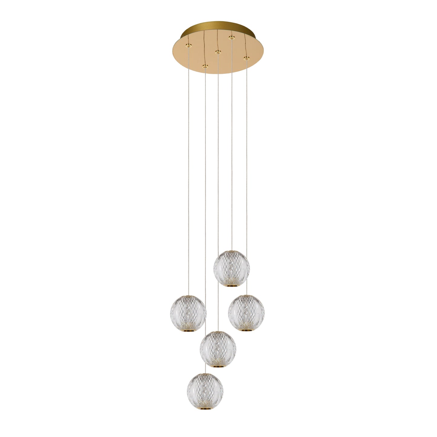 Lucide CINTRA - Pendant light - Ø 32 cm - LED Dim. - 5x4,7W 2700K - Transparant
