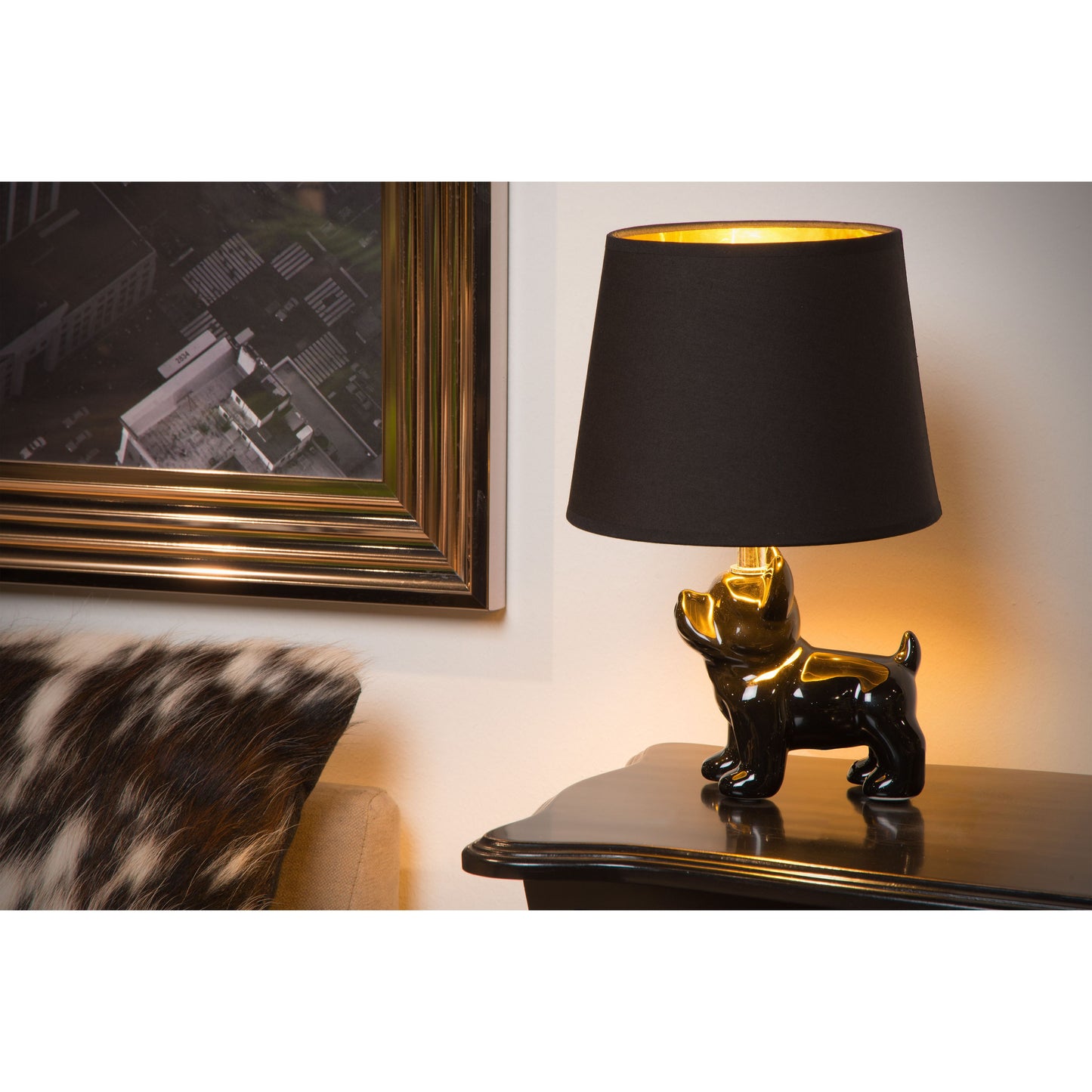 Lucide EXTRAVAGANZA SIR WINSTON - Table lamp - 1xE14 - Black