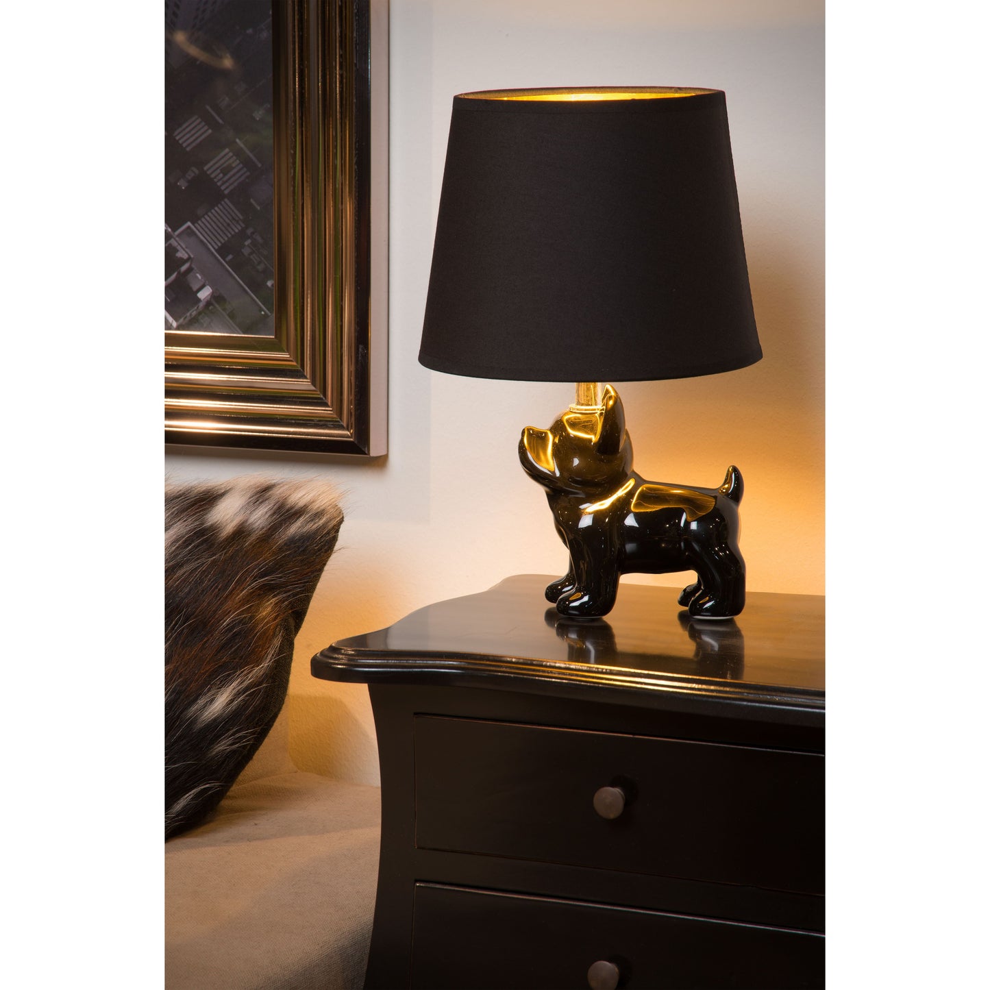 Lucide EXTRAVAGANZA SIR WINSTON - Table lamp - 1xE14 - Black