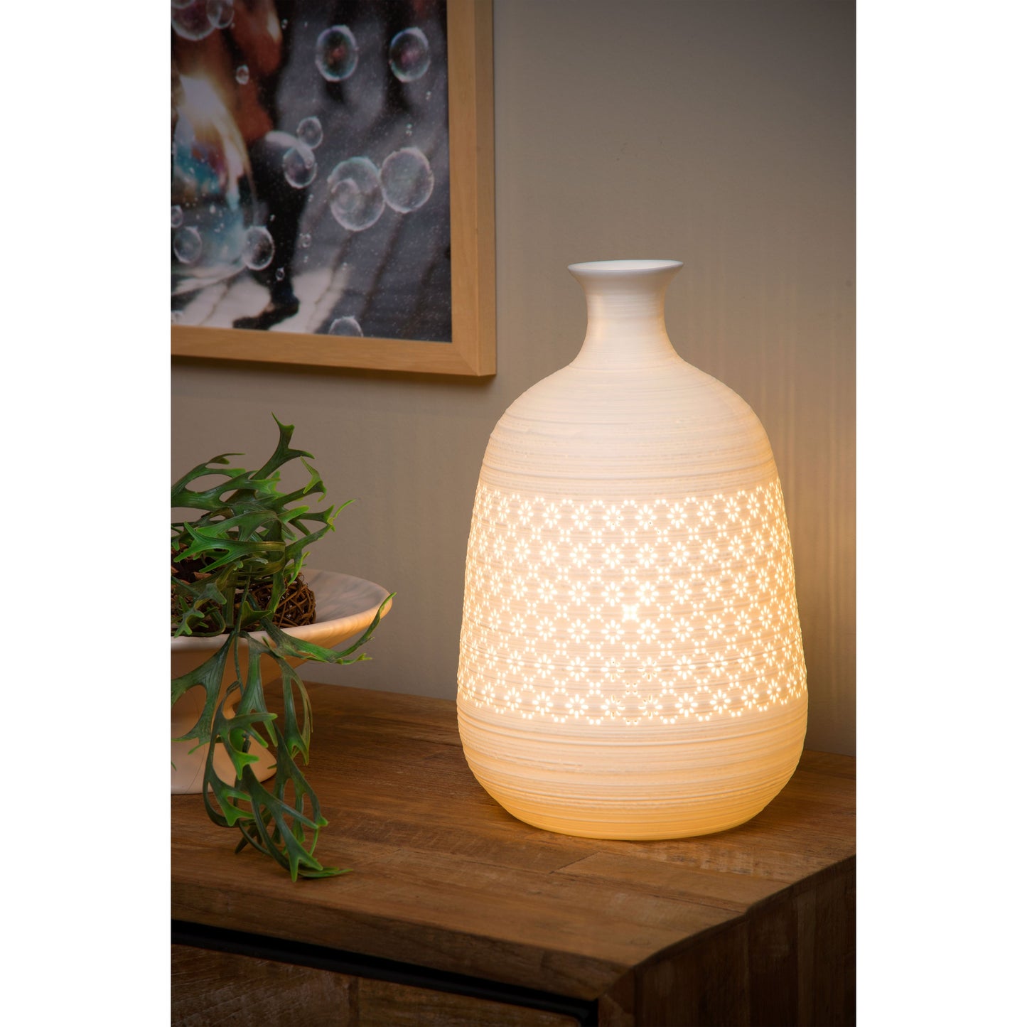 Lucide TIESSE - Table lamp - Ø 18,6 cm - 1xE14 - White