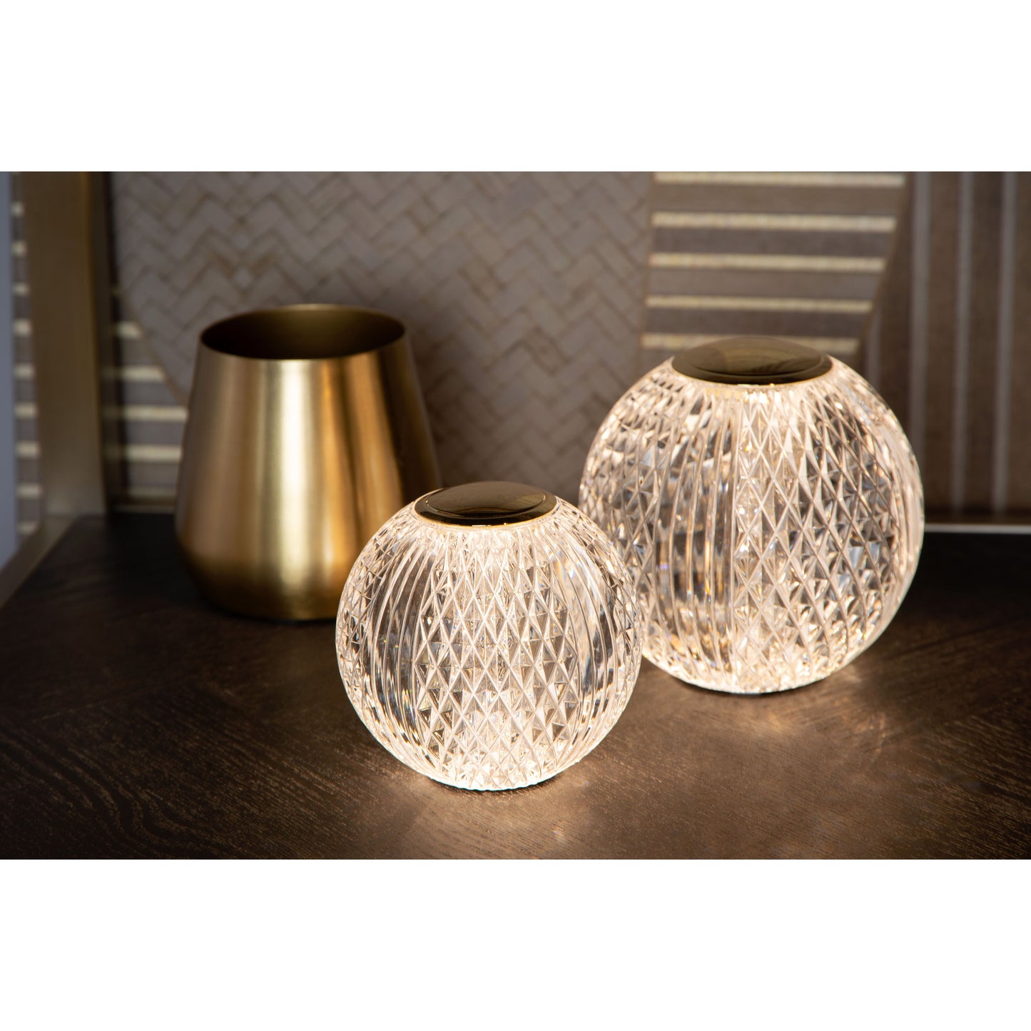 Lucide CINTRA - Rechargeable Table lamp - Battery pack/batteries - Ø 11 cm - LED Dim. - 1x2W 3000K - 3 StepDim - Transparant