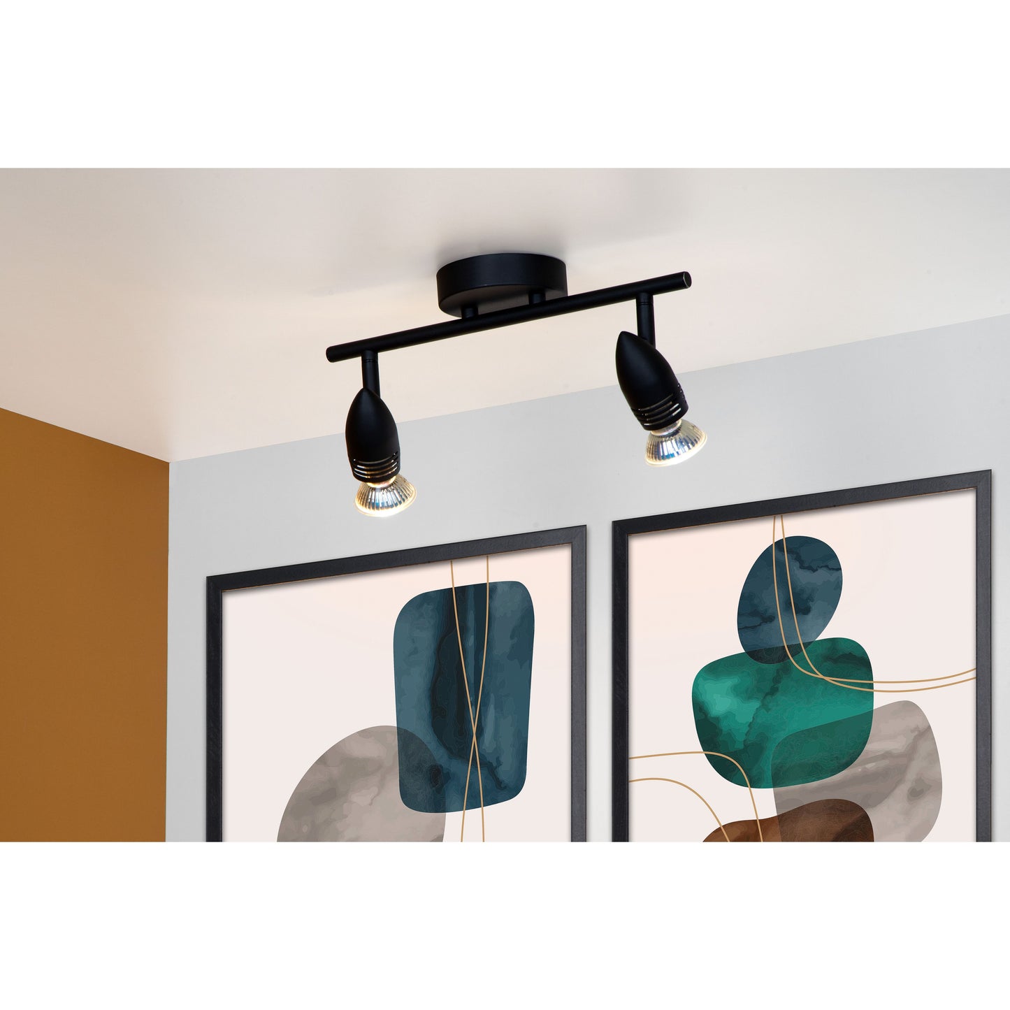 Lucide CARO - Ceiling spotlight - 2xGU10 - Black