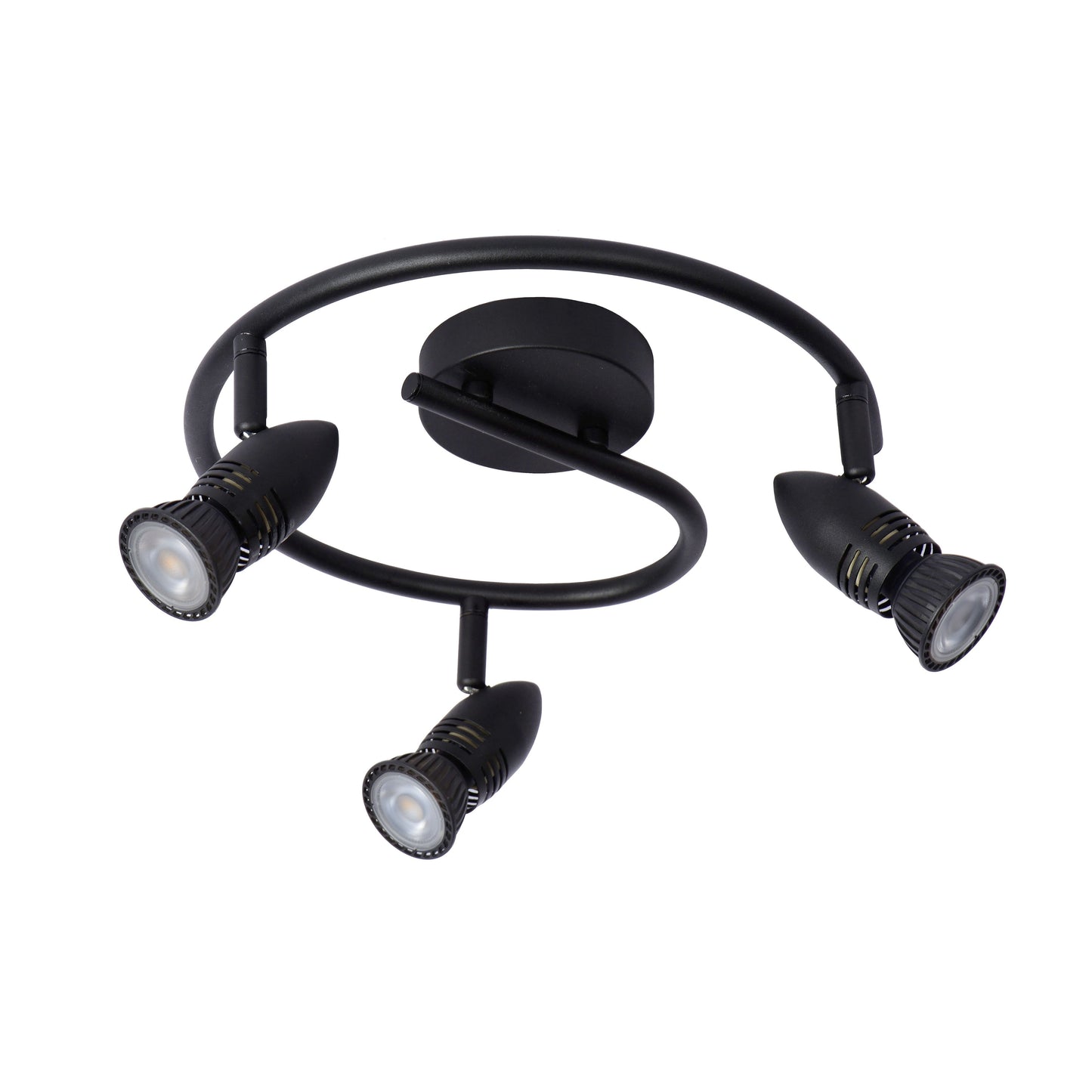 Lucide CARO - Ceiling spotlight - Ø 31 cm - 3xGU10 - Black