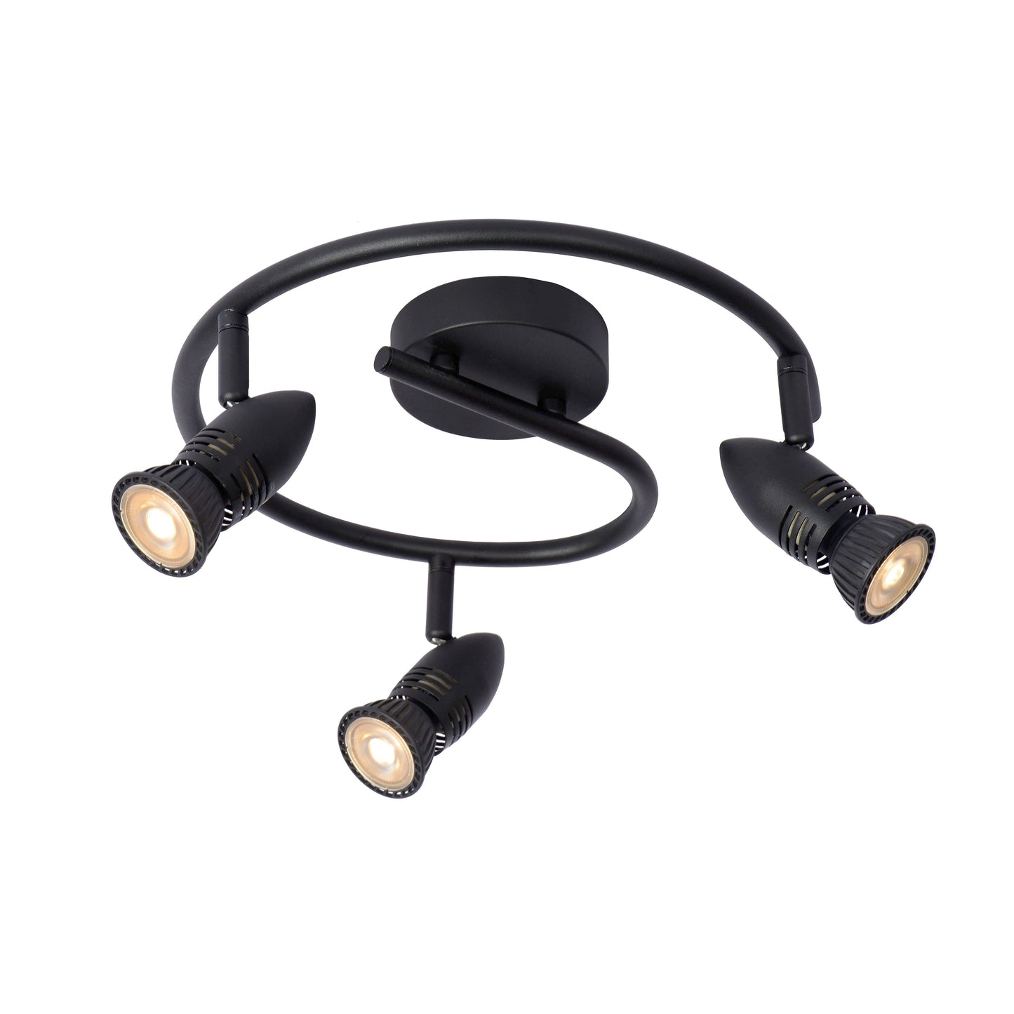 Lucide CARO - Ceiling spotlight - Ø 31 cm - 3xGU10 - Black