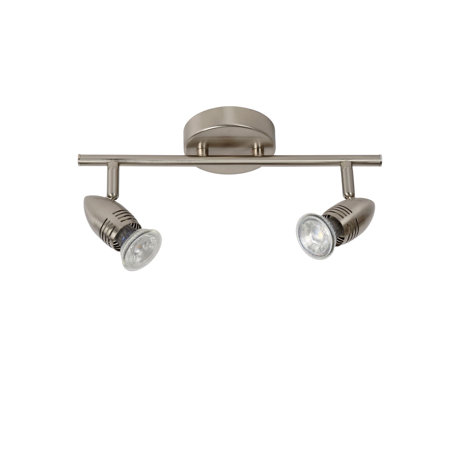 Lucide CARO-LED - Ceiling spotlight - LED - GU10 - 2x5W 2700K - Satin Chrome
