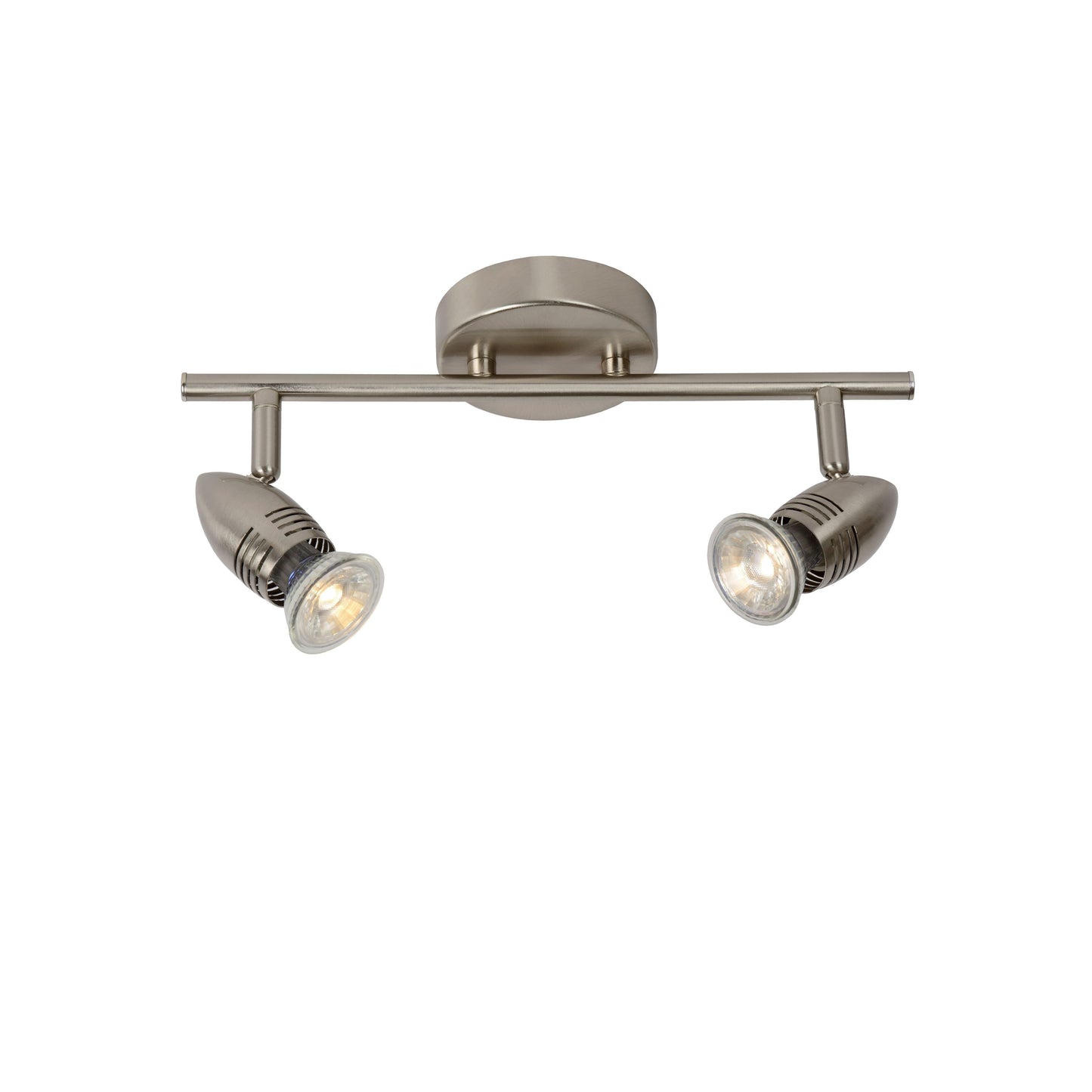 Lucide CARO-LED - Ceiling spotlight - LED - GU10 - 2x5W 2700K - Satin Chrome