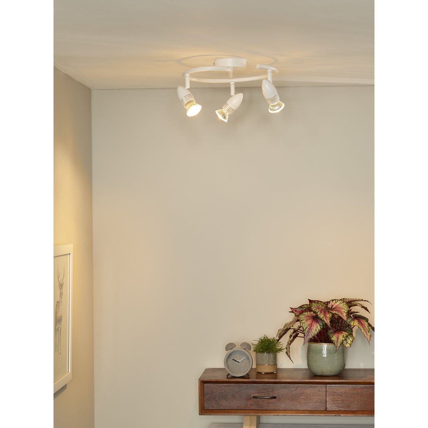 Lucide CARO-LED - Ceiling spotlight - Ø 31 cm - LED - GU10 - 3x5W 2700K - White