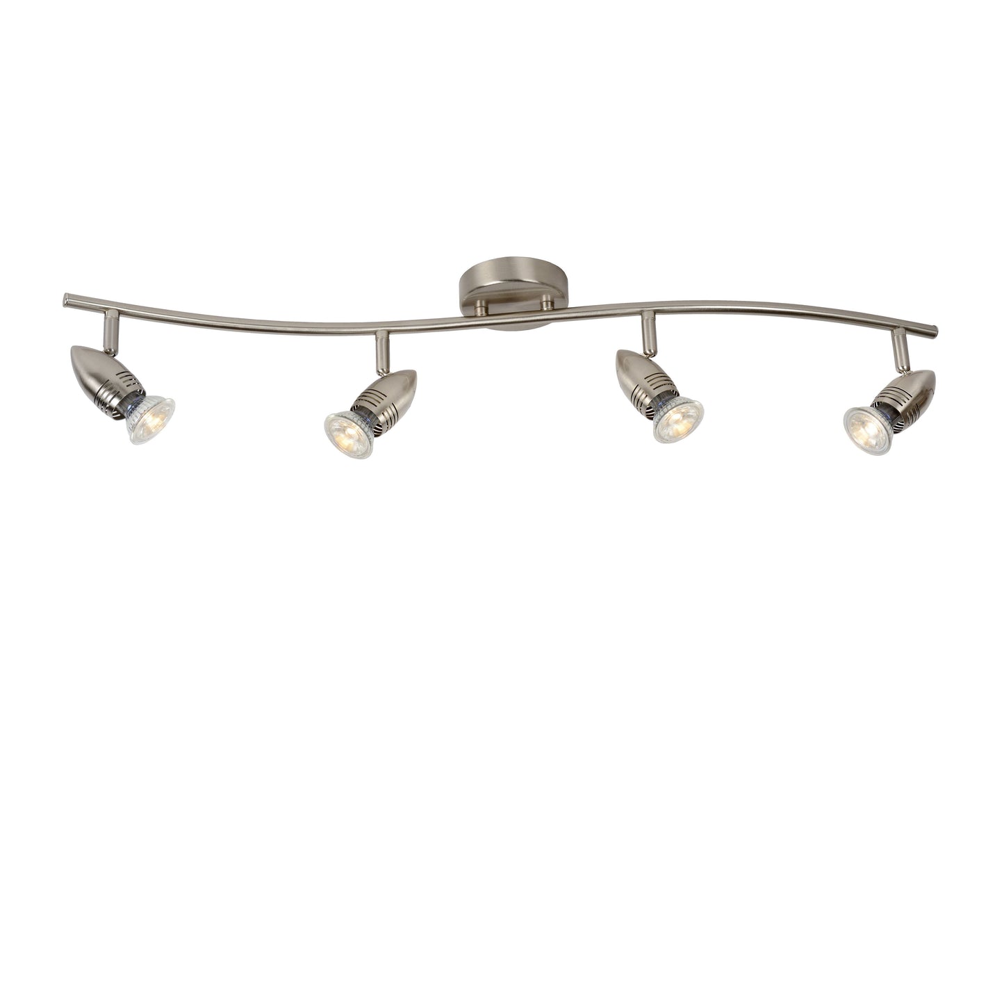 Lucide CARO-LED - Ceiling spotlight - LED - GU10 - 4x5W 2700K - Satin Chrome