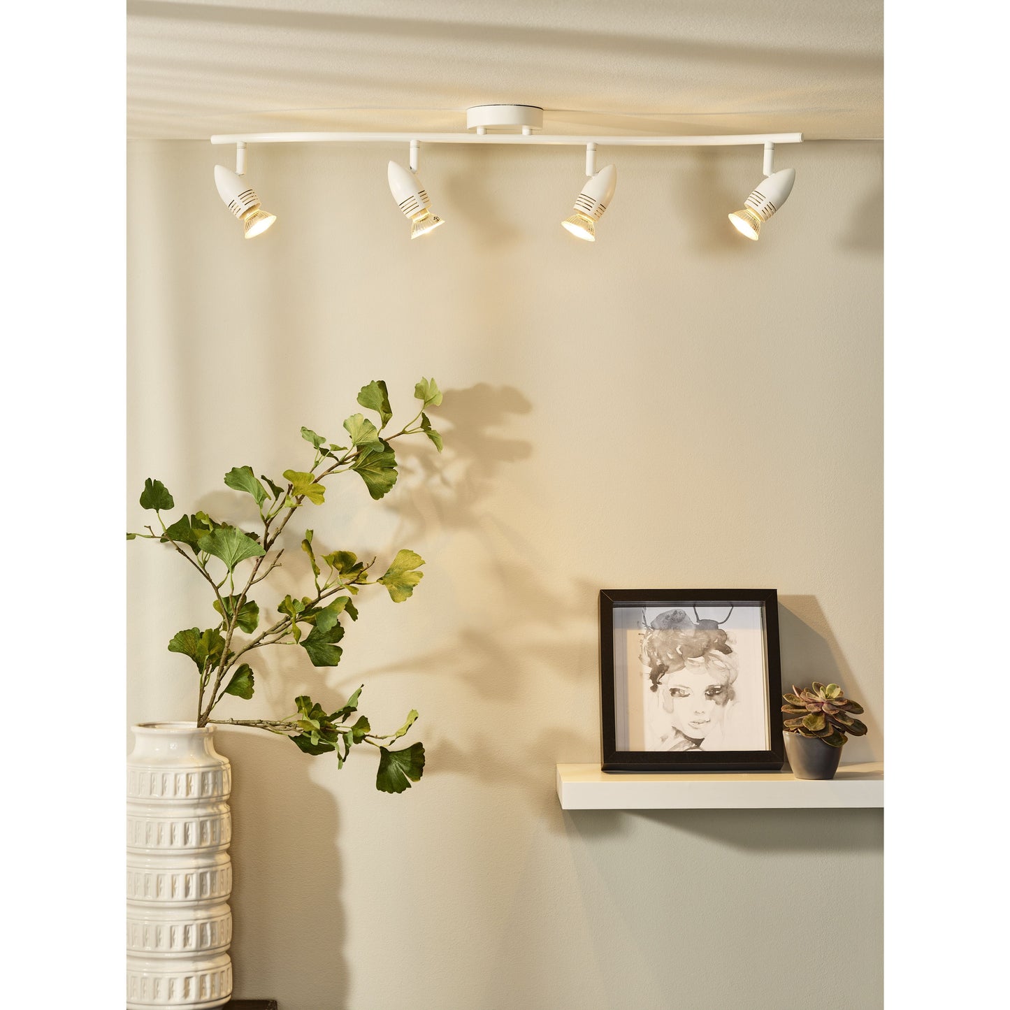 Lucide CARO-LED - Ceiling spotlight - LED - GU10 - 4x5W 2700K - White