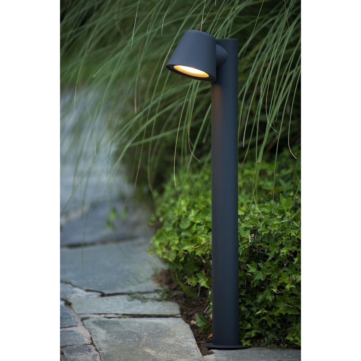 Lucide DINGO-LED - Bollard light - LED Dim. - GU10 - 1x5W 3000K - IP44 - Anthracite
