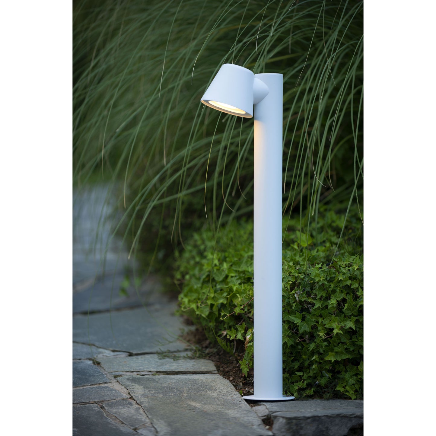 Lucide DINGO-LED - Bollard light - LED Dim. - GU10 - 1x5W 3000K - IP44 - White