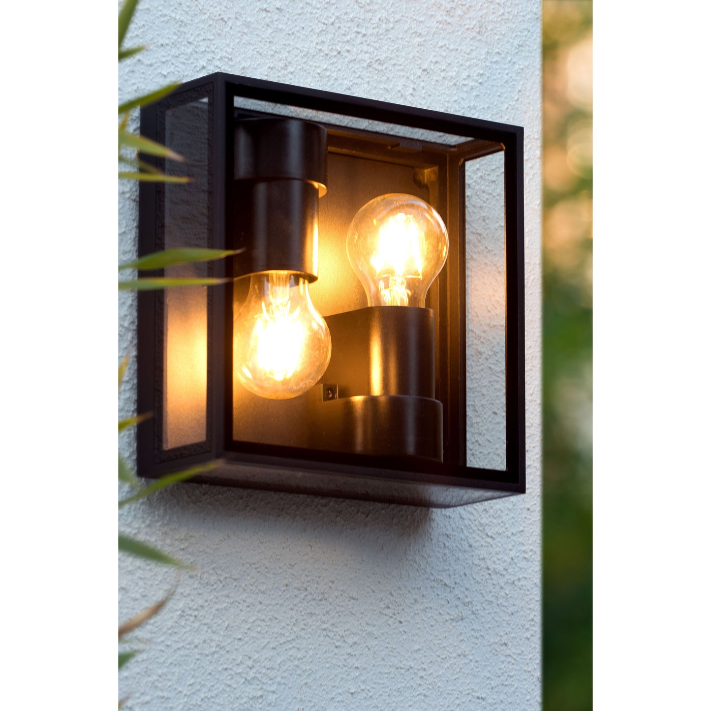 Lucide DUKAN - Flush ceiling light Indoor/Outdoor - 2xE27 - IP65 - Black