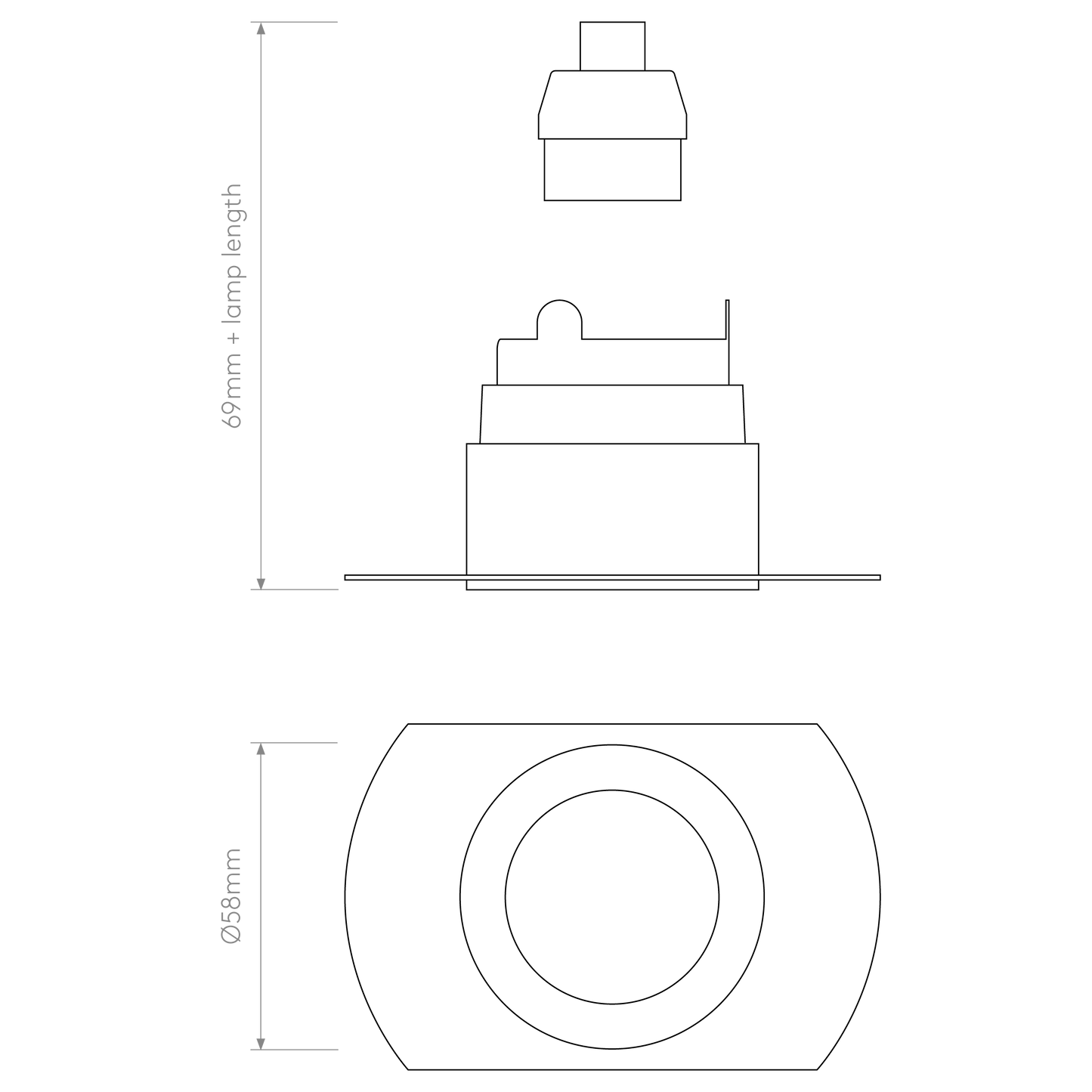 Pinhole Slimline Round Flush Fixed Fire-Rated IP65