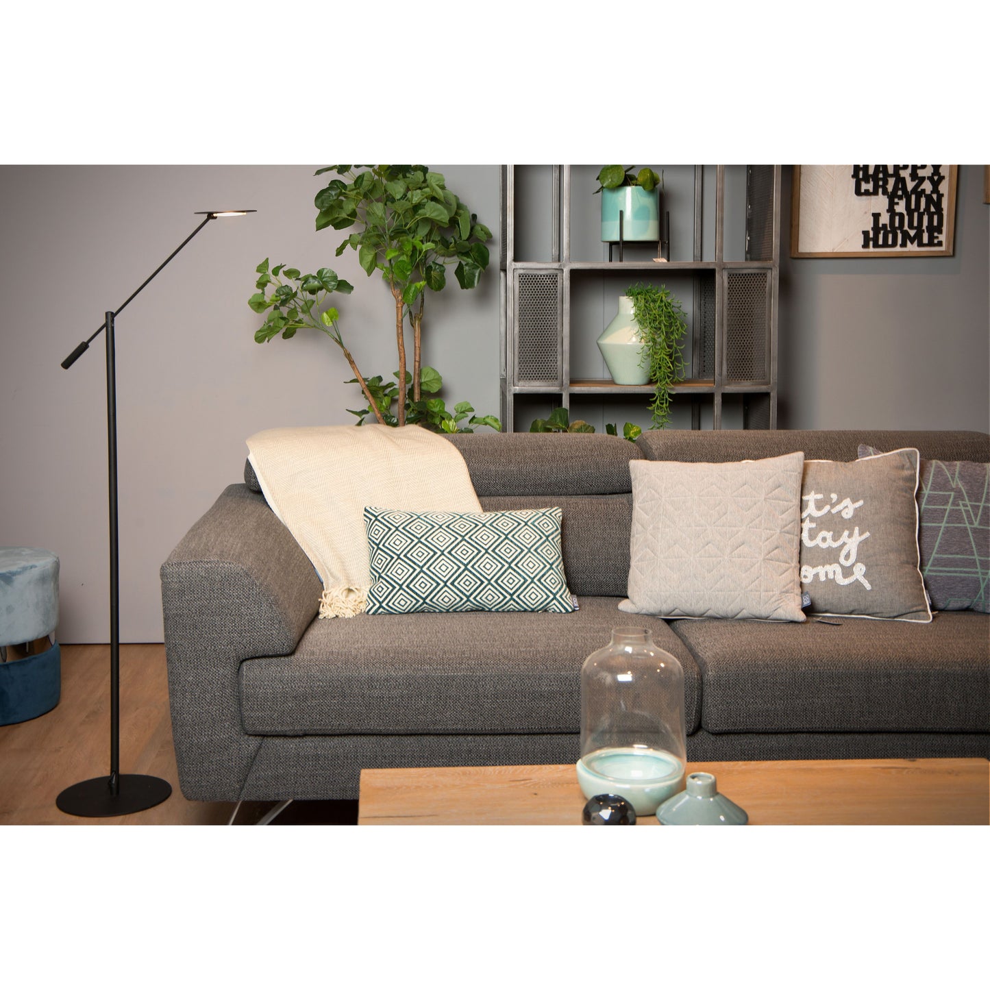 Lucide ANSELMO - Floor reading lamp - Ø 25 cm - LED Dim. - 1x9W 3000K - Black