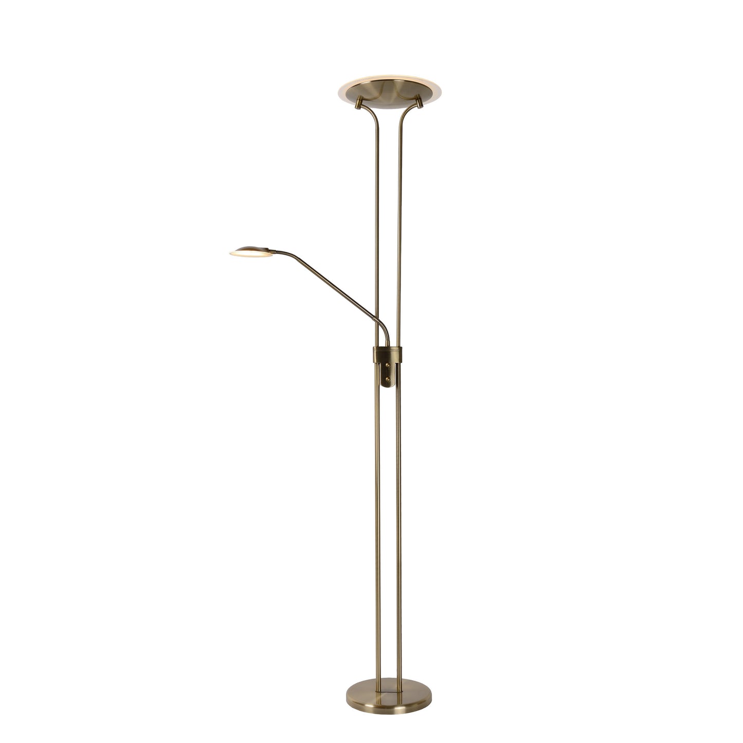 Lucide CHAMPION-LED - Floor reading lamp - LED Dim. - 3000K - Bronze