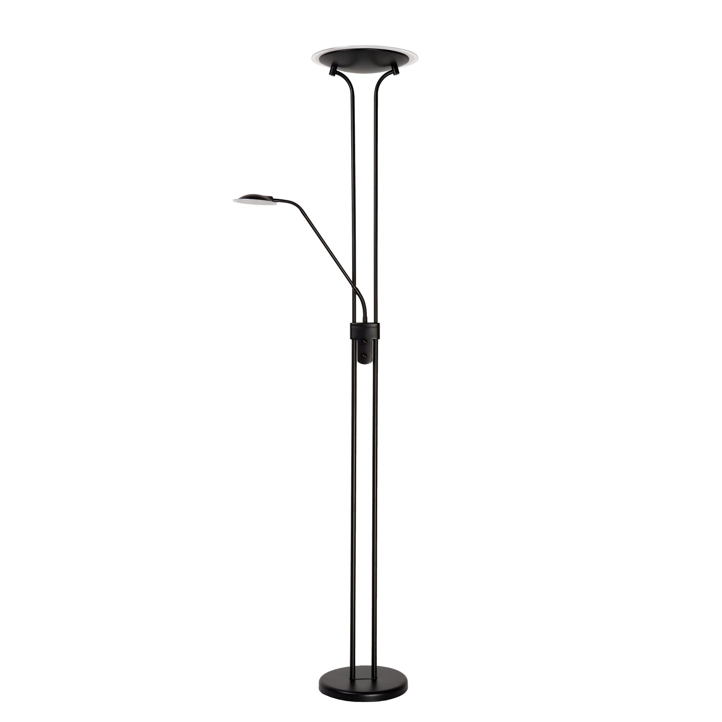 Lucide CHAMPION-LED - Floor reading lamp - LED Dim. - 3000K - Black