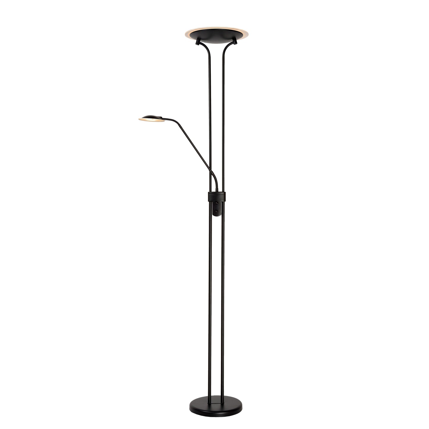 Lucide CHAMPION-LED - Floor reading lamp - LED Dim. - 3000K - Black