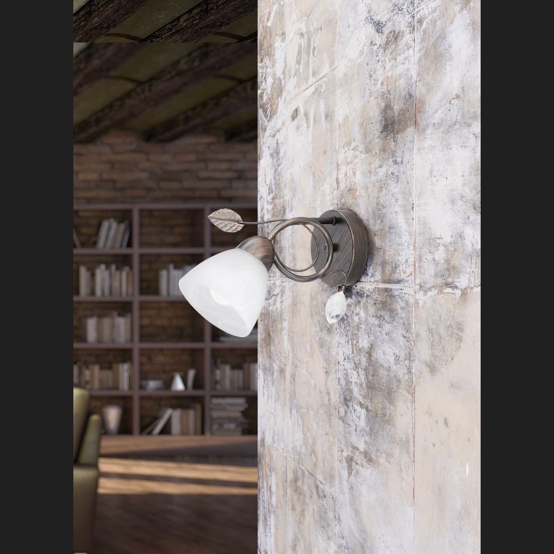 Traditio - Wall lamp - Alabaster Coloured - Trio