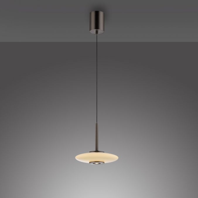 PURE Vitrum Pendant Light - Dark Brown Metal - Height Adjustable - Paul Neuhaus - (2053-34)