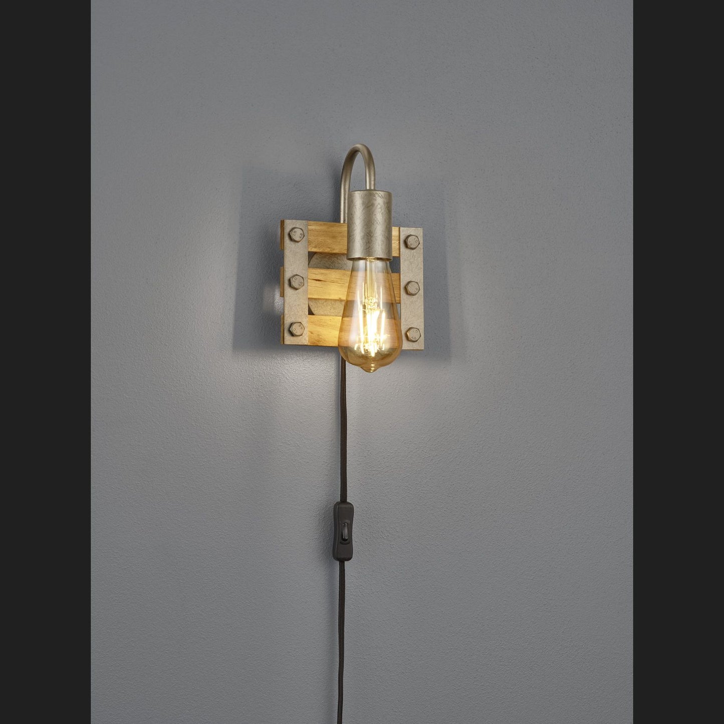 Khan - Wall lamp - Wood Coloured - Trio