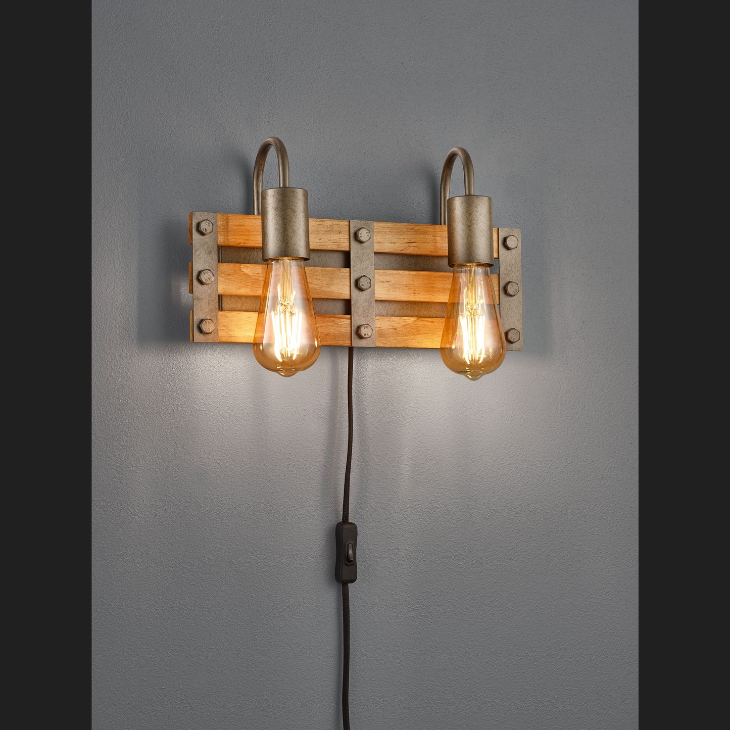 Khan - Wall lamp - Wood Coloured - Trio