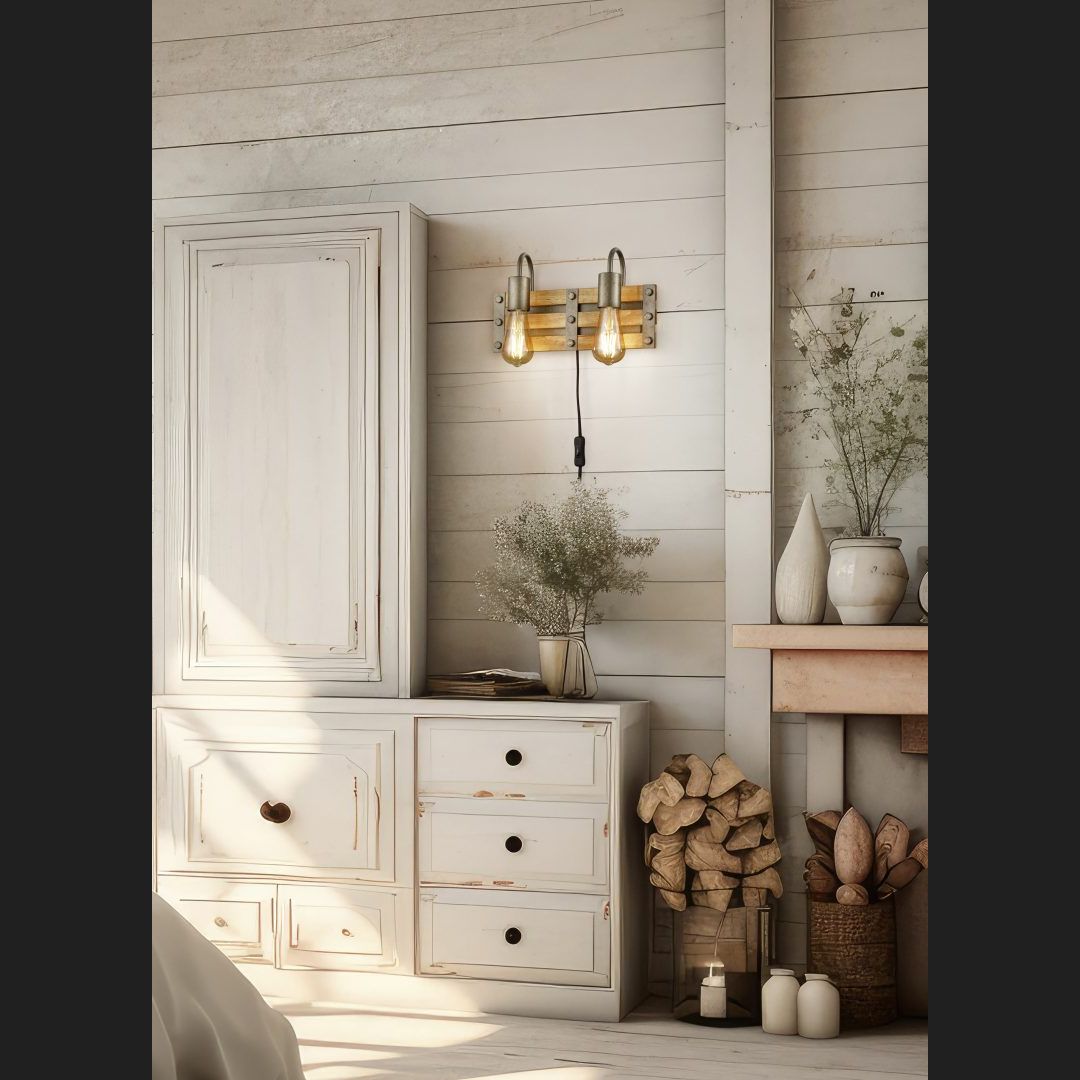Khan - Wall lamp - Wood Coloured - Trio