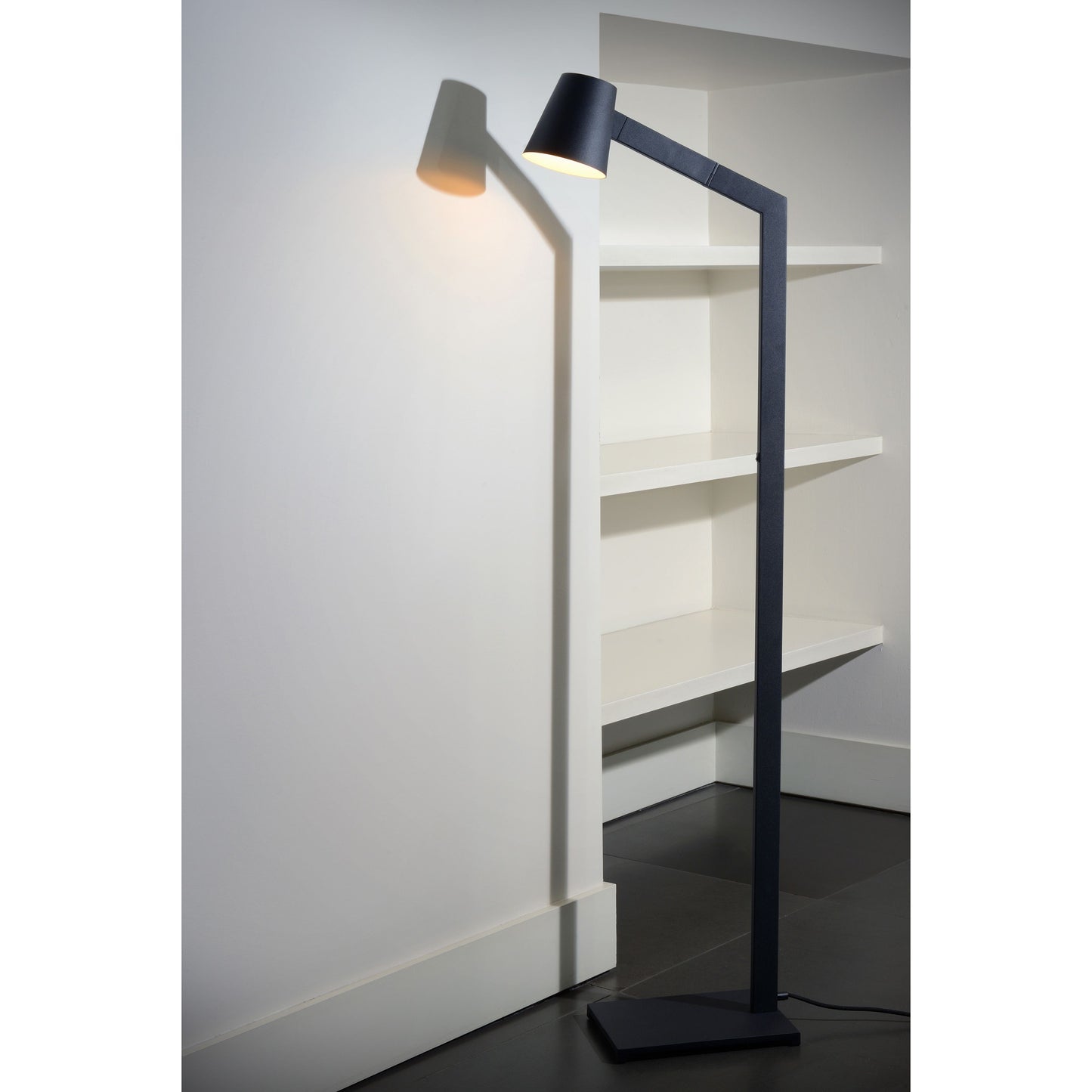Lucide MIZUKO - Floor reading lamp - Ø 13 cm - 1xE14 - Black