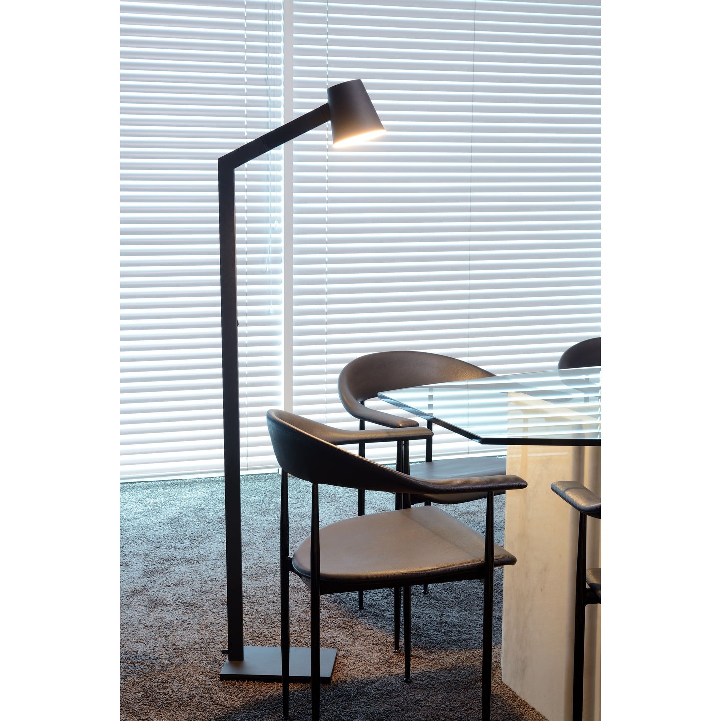 Lucide MIZUKO - Floor reading lamp - Ø 13 cm - 1xE14 - Black