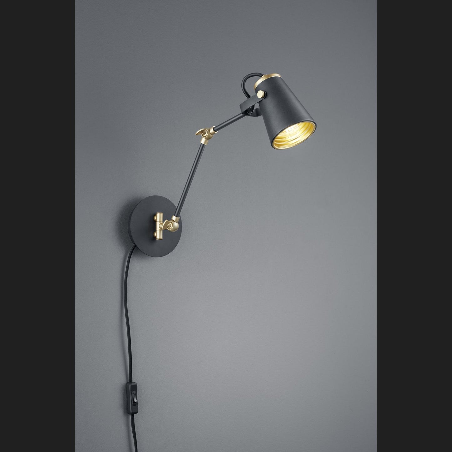 Edward - Wall lamp - Black Matt - Trio
