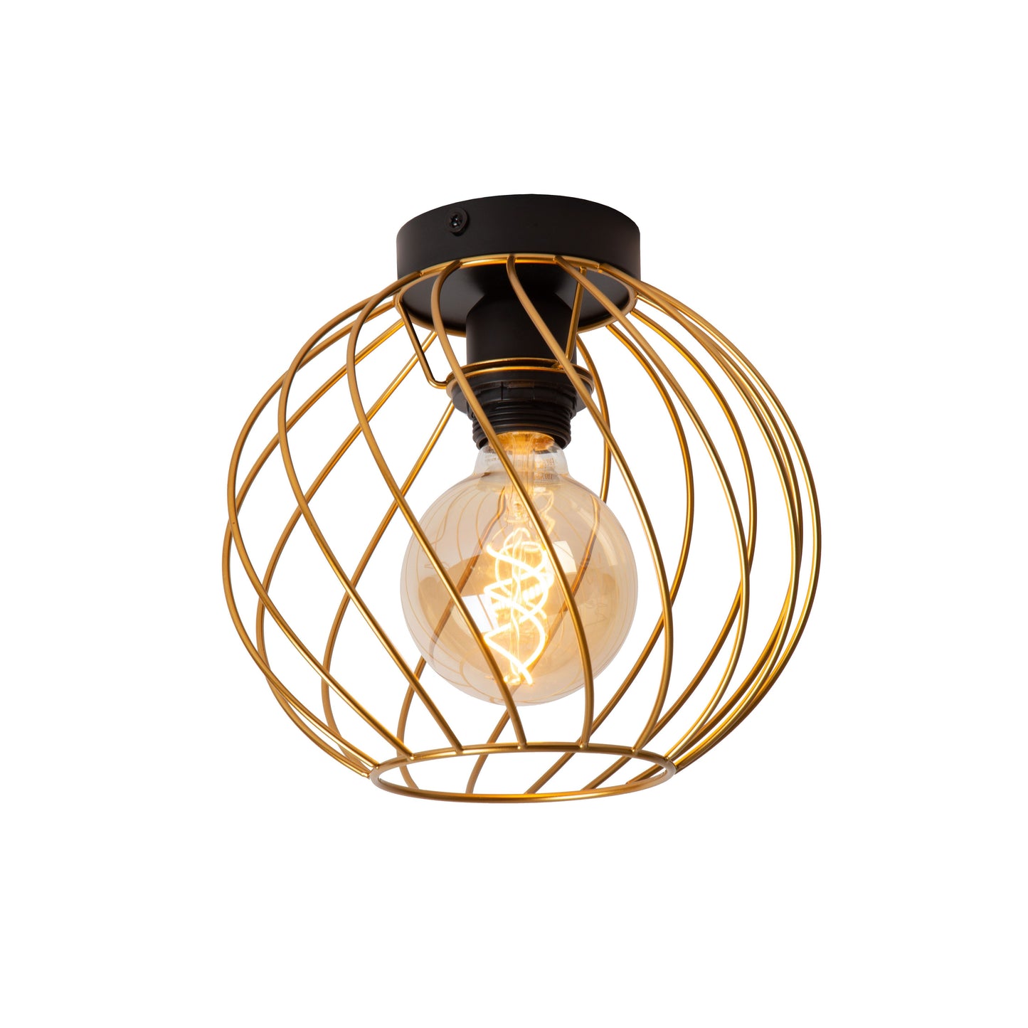 Lucide DANZA - Flush ceiling light - Ø 25 cm - 1xE27 - Matt Gold / Brass