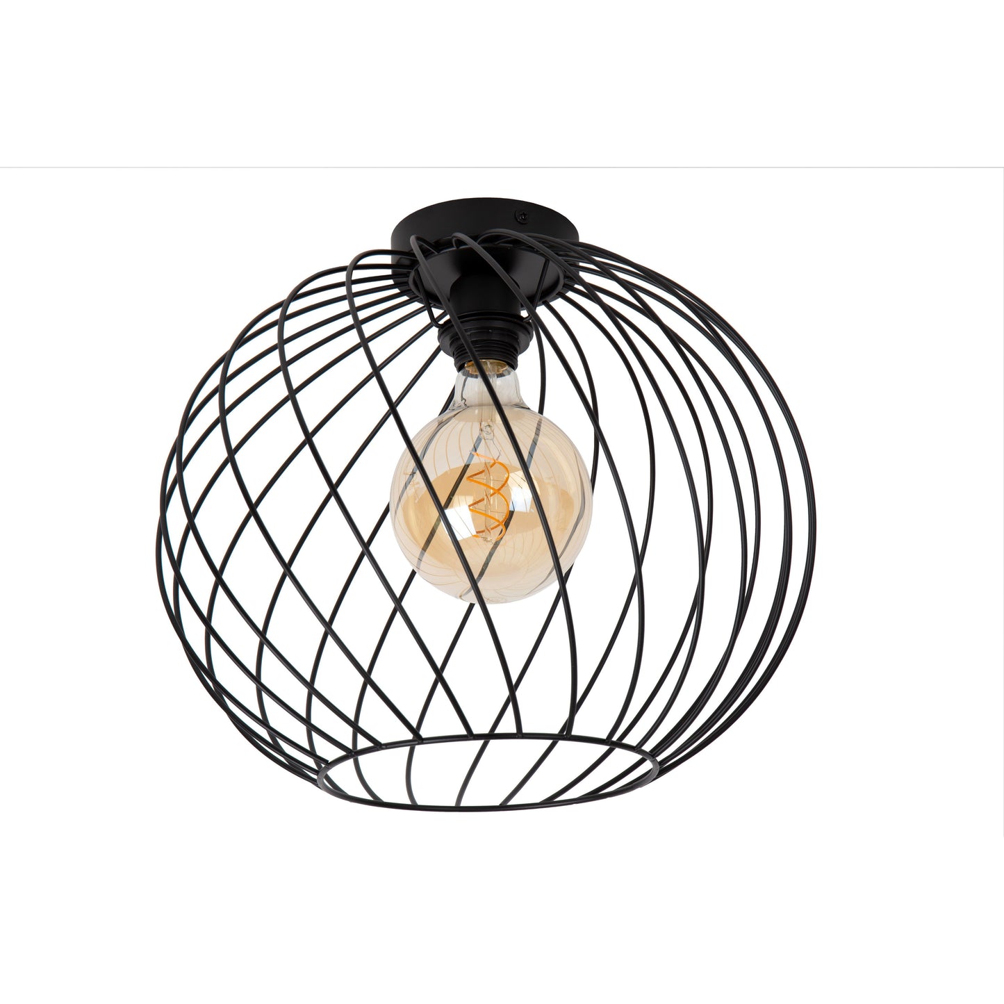 Lucide DANZA - Flush ceiling light - Ø 40 cm - 1xE27 - Black