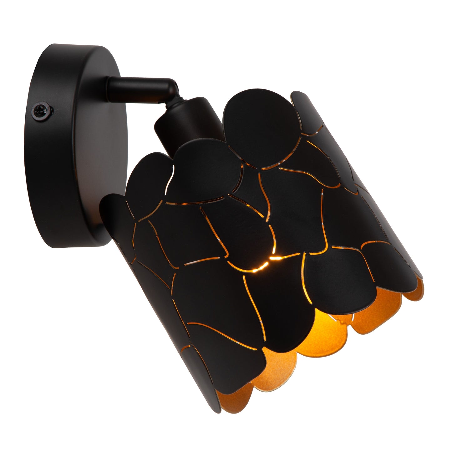 Lucide ALMELO - Wall spotlight / Wall light - Ø 12 cm - 1xE14 - Black