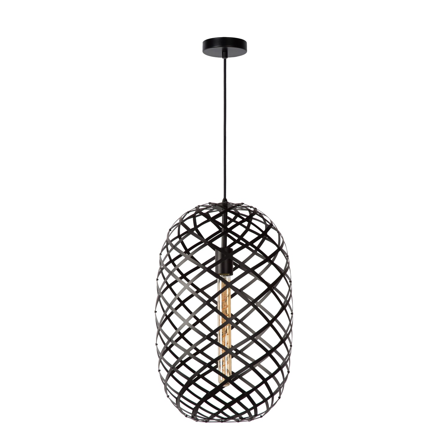 Lucide WOLFRAM - Pendant light - Ø 32 cm - 1xE27 - Black