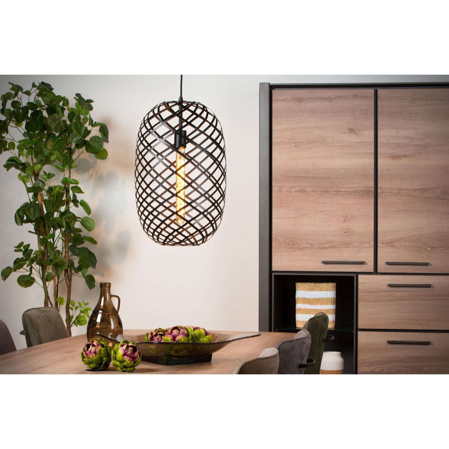 Lucide WOLFRAM - Pendant light - Ø 32 cm - 1xE27 - Black