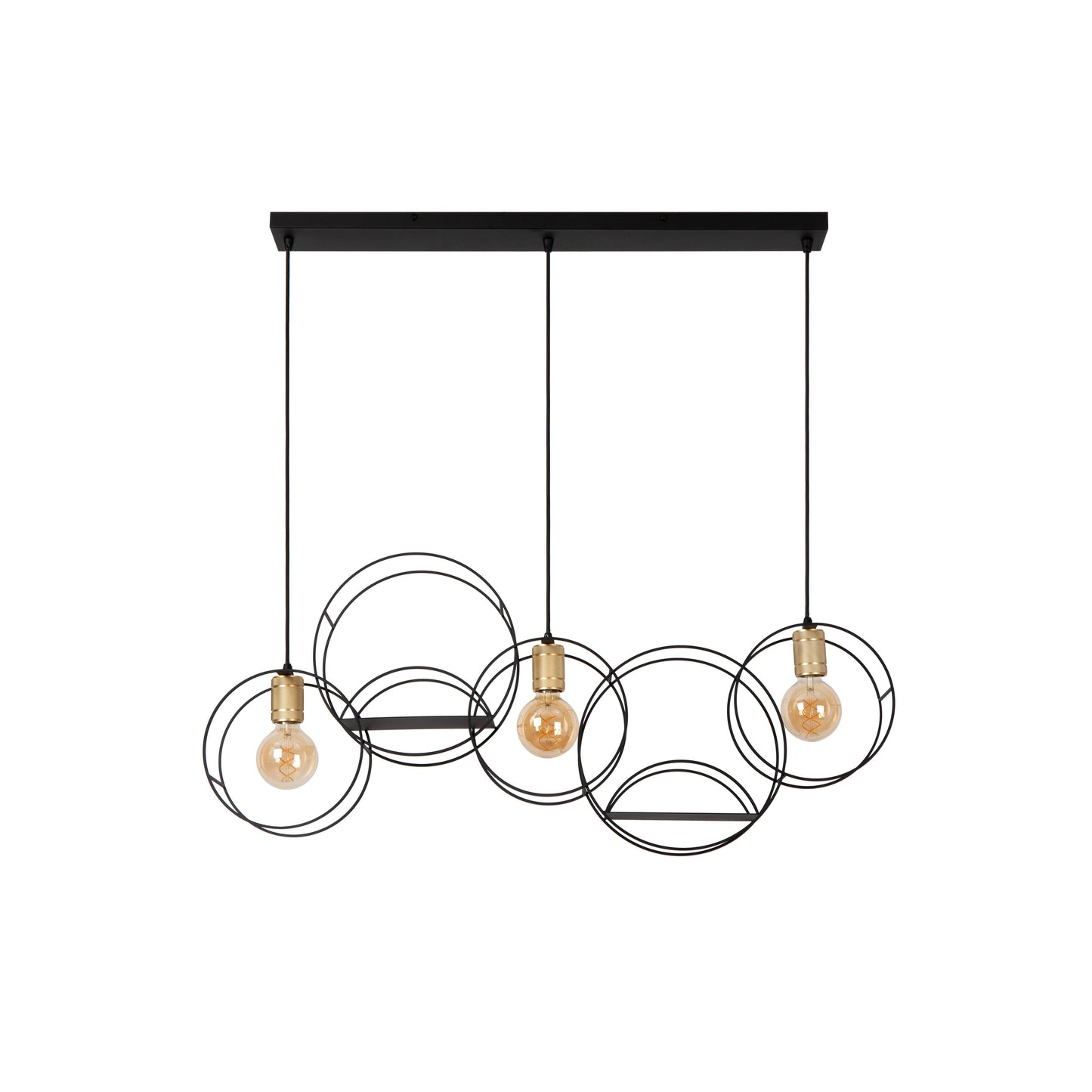 Lucide CIRCLE - Pendant light - 3xE27 - Black
