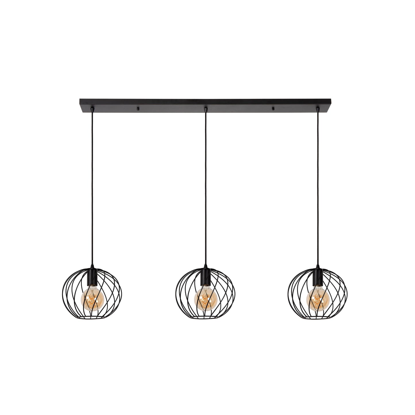Lucide DANZA - Pendant light - 3xE27 - Black