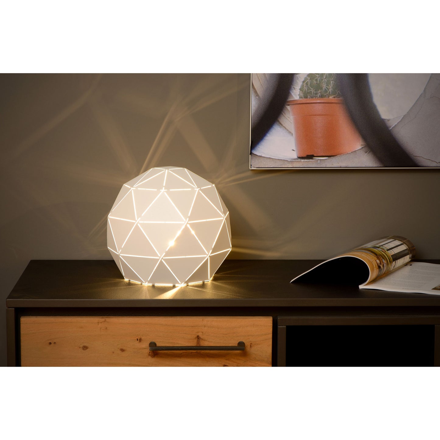 Lucide OTONA - Table lamp - Ø 25 cm - 1xE27 - White