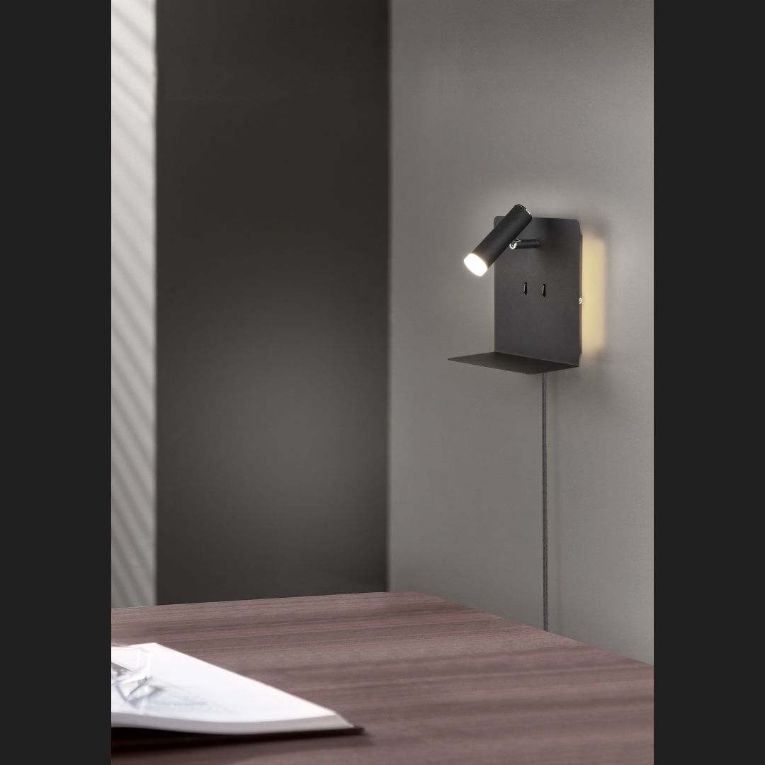 Element - Wall lamp - Black Matt - Trio