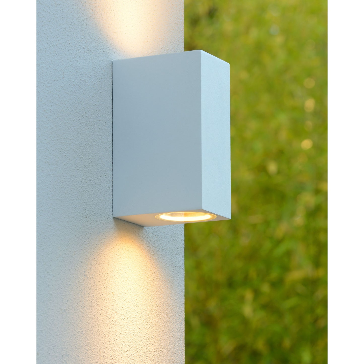 Lucide ZORA-LED - Wall spotlight / Wall light Indoor/Outdoor - LED Dim. - GU10 - 2x5W 3000K - IP44 - White