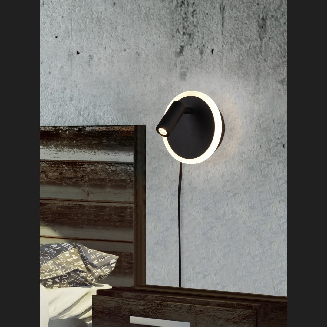 Jordan - Wall lamp - Black Matt - Trio