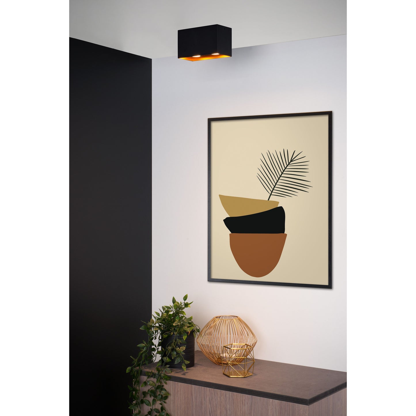 Lucide BIDO - Ceiling spotlight - 2xGU10 - Black
