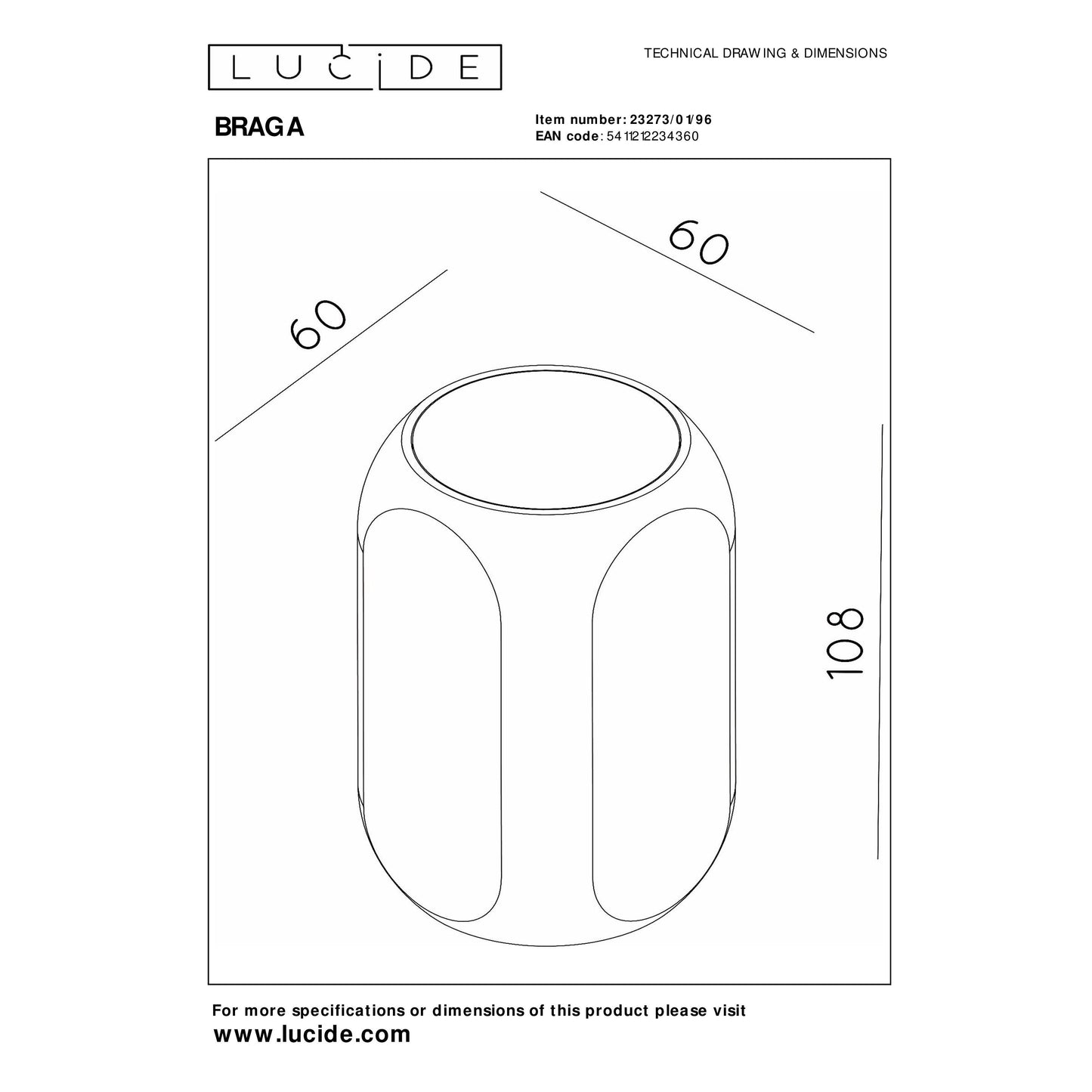 Lucide BRAGA - Wall light - 1xGU10 - Coffee