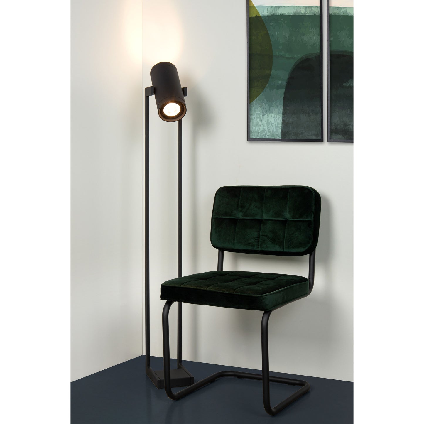 Lucide DOME - Floor lamp - LED Dim. - GU10 (ES111) - 2x12W 2200K/3000K - Black