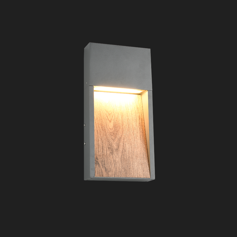 Salmon - Wall Lamp - Wood Effect - Trio - 246960135